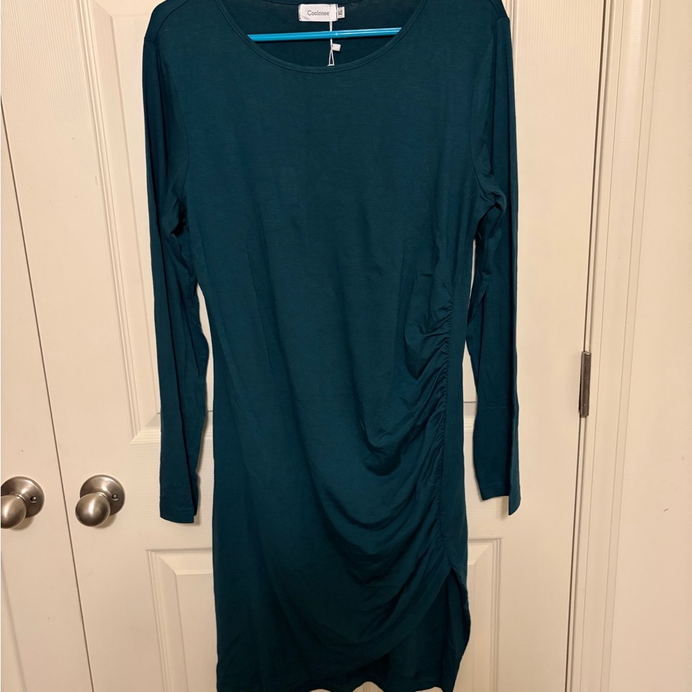 Mid-Length Scrunched Dress